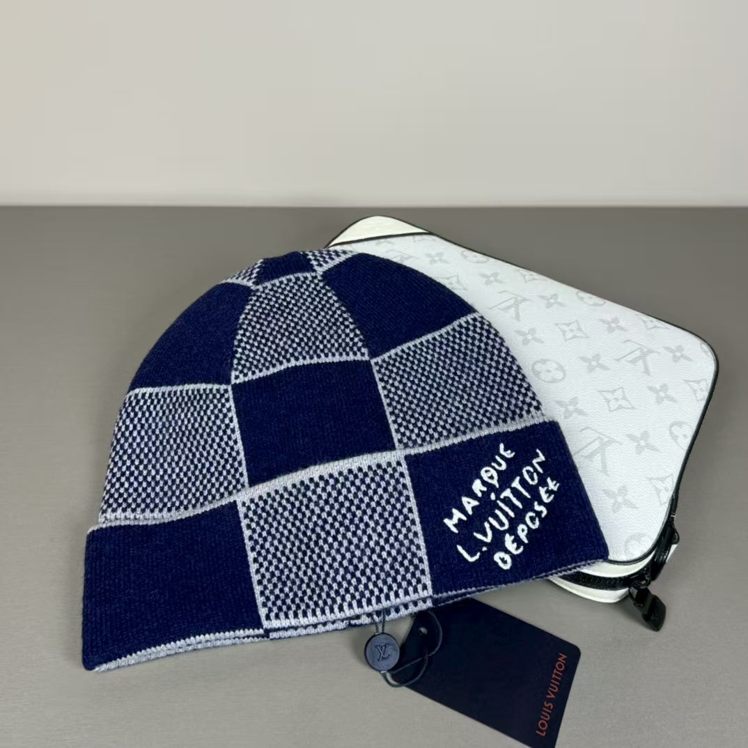 Wool knitted yarn cap