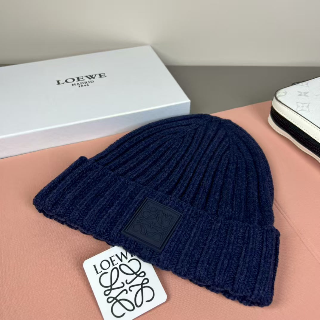 Wool knitted yarn cap