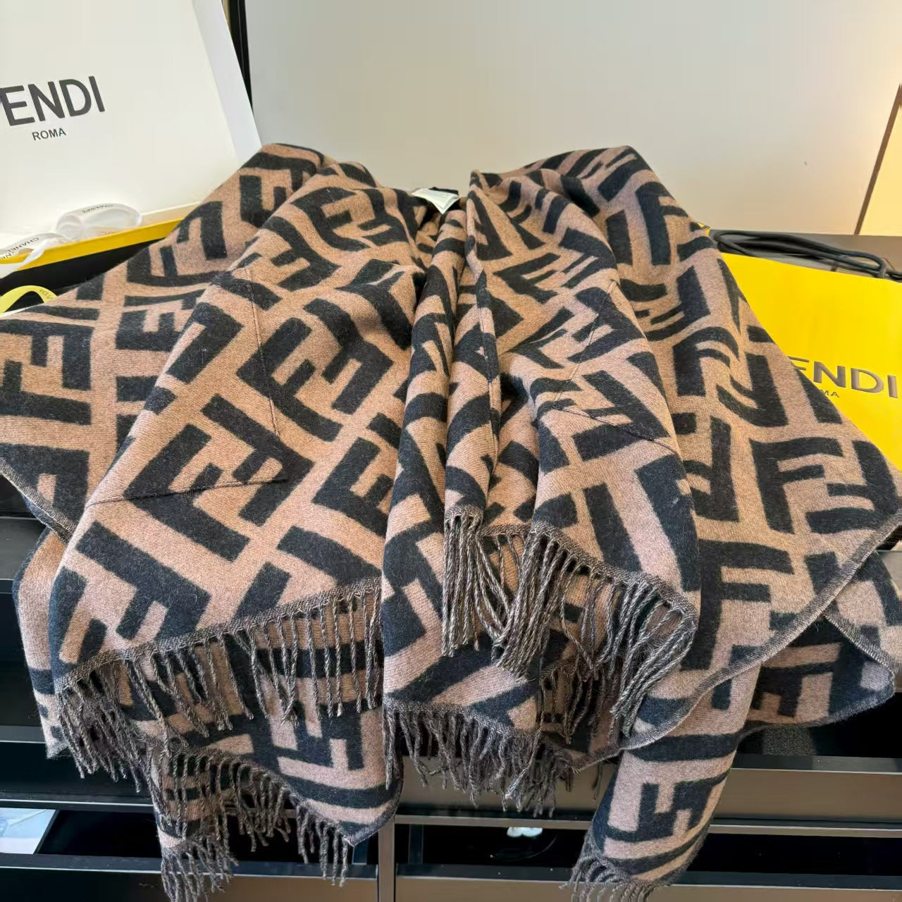 Hooded cloak shawl