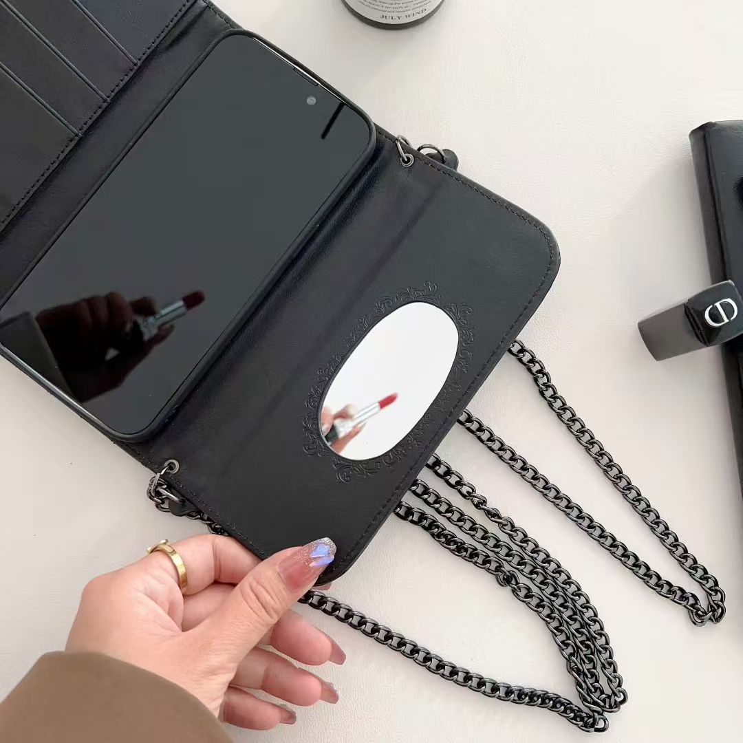 3-fold mirror leather case series phone case