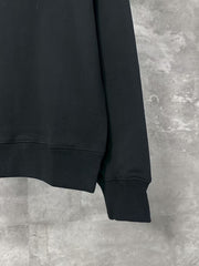 Embroidered round neck hoodie