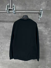 Gradient letter embroidered round neck hoodie