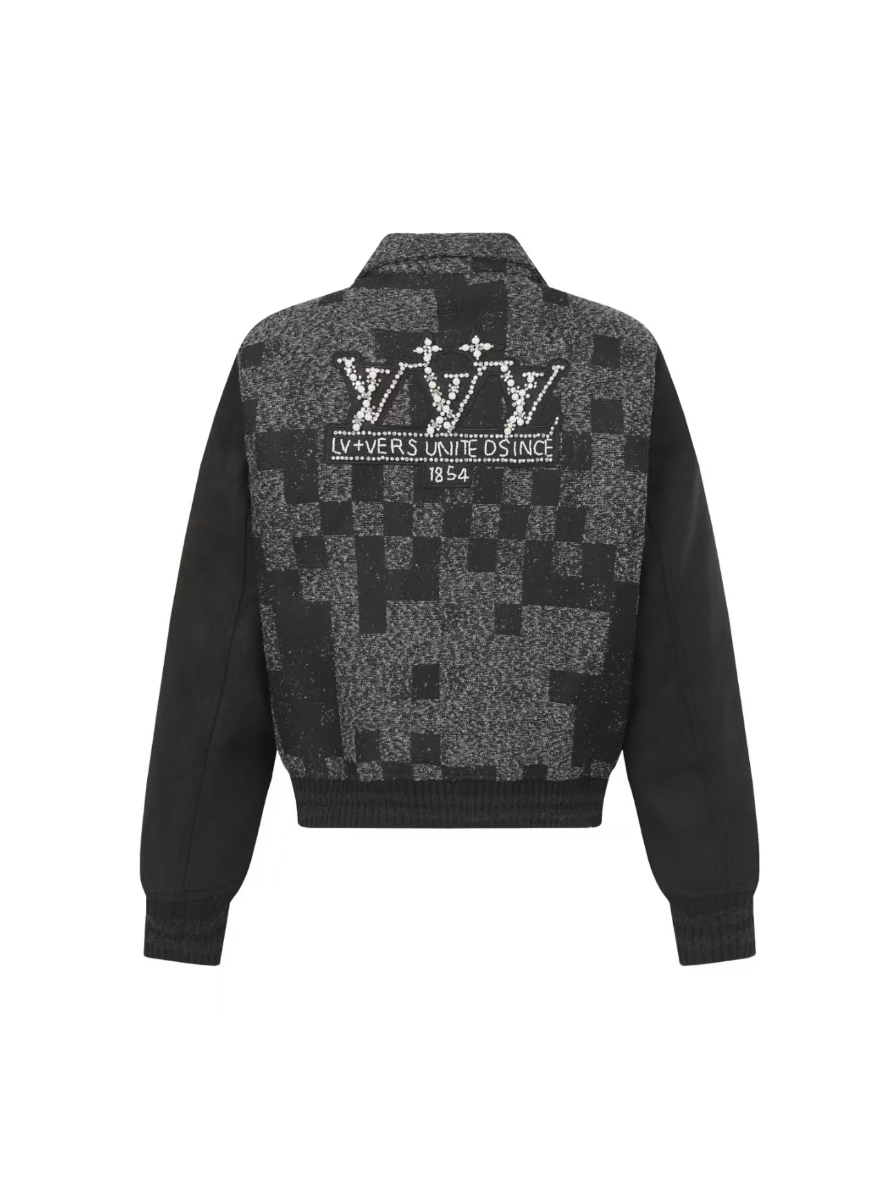 Nail Ball Checkerboard Baseball Jacket