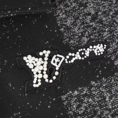 Nail Ball Checkerboard Baseball Jacket