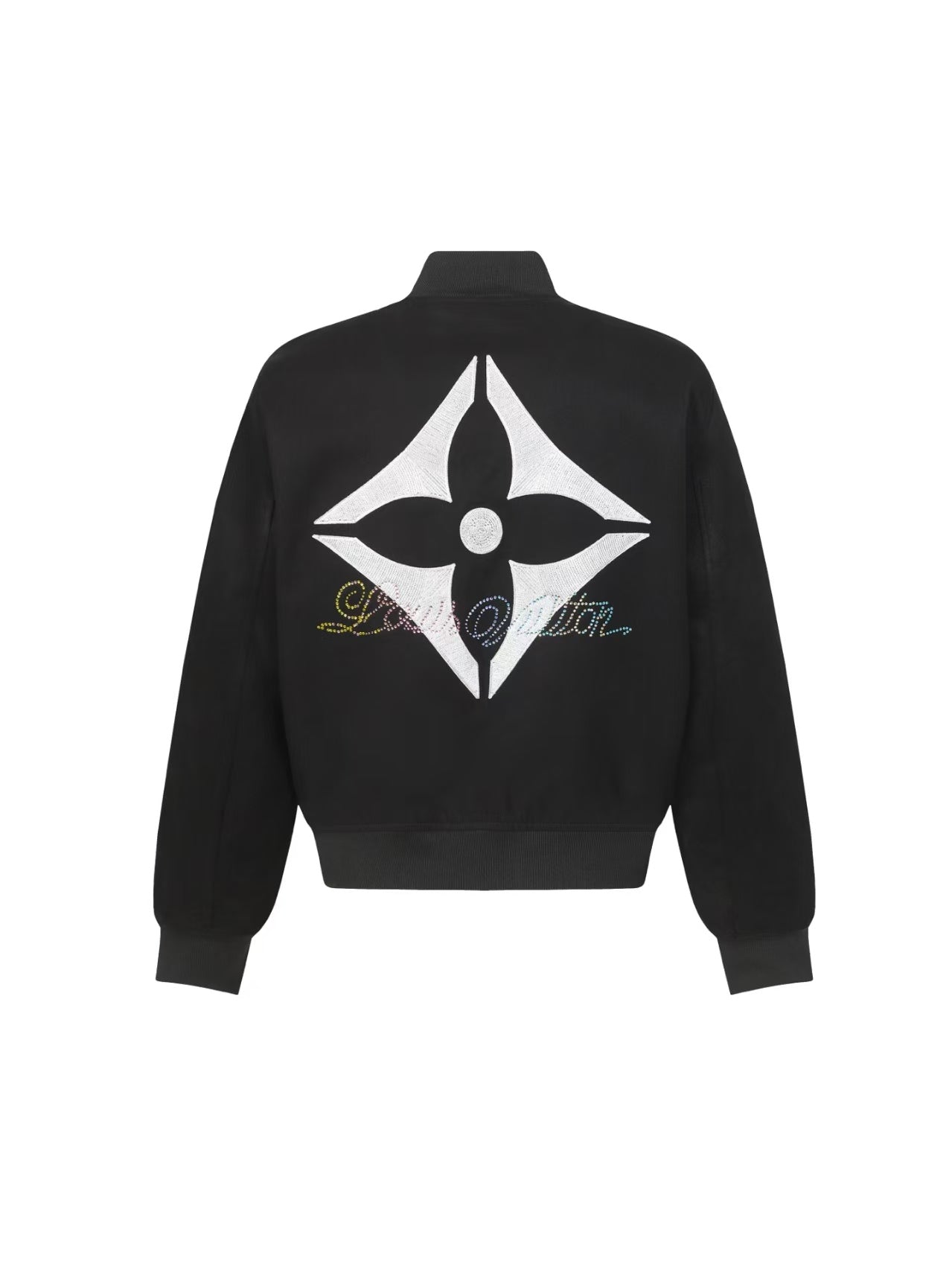 Colored diamond hot stamping baseball jacket