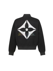 Colored diamond hot stamping baseball jacket