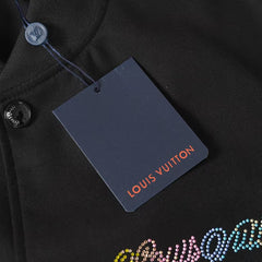 Colored diamond hot stamping baseball jacket