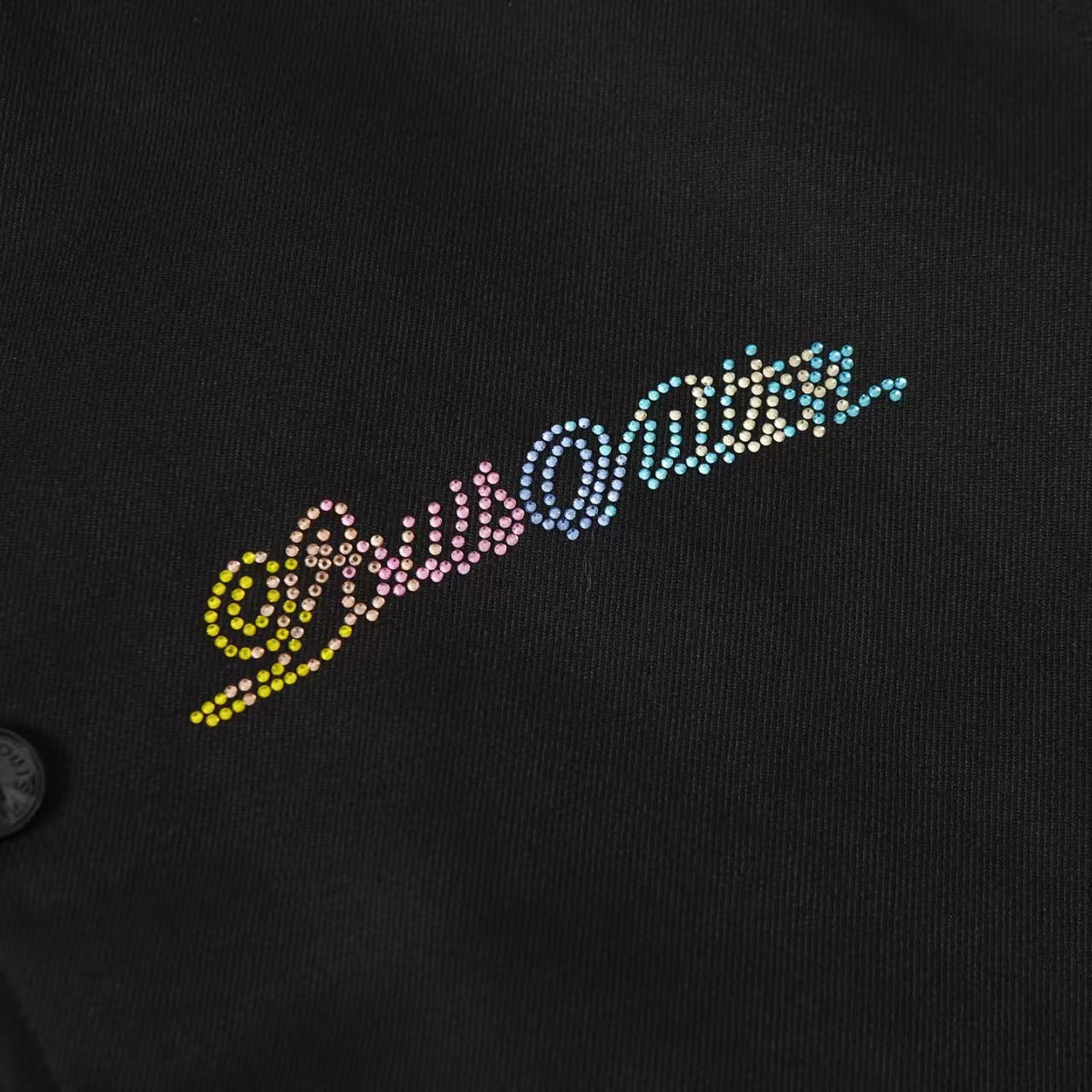 Colored diamond hot stamping baseball jacket