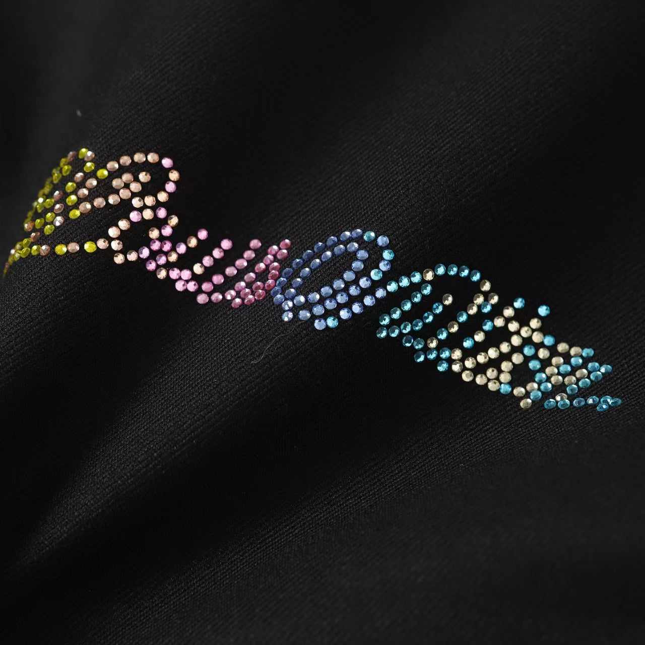 Colored diamond hot stamping baseball jacket