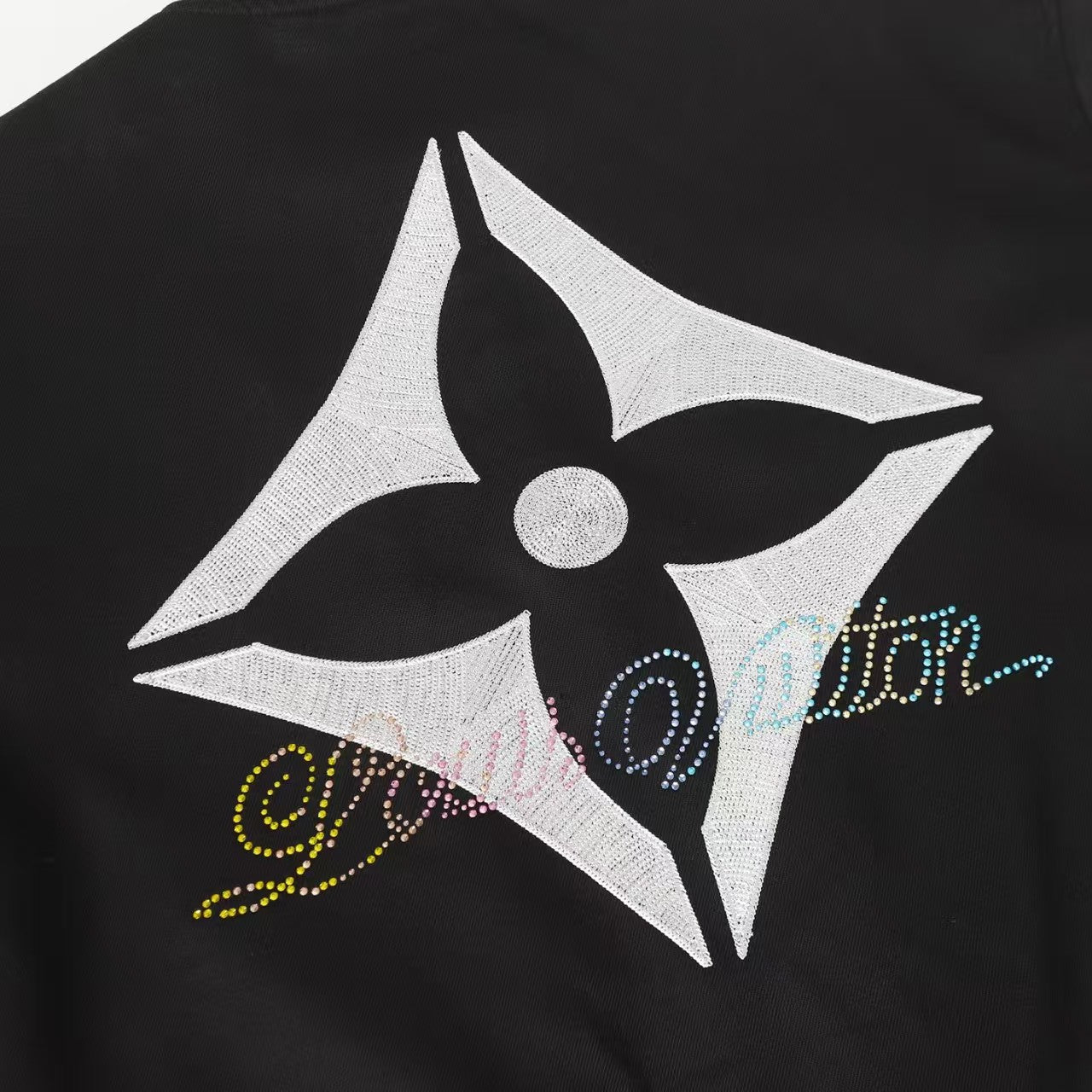 Colored diamond hot stamping baseball jacket