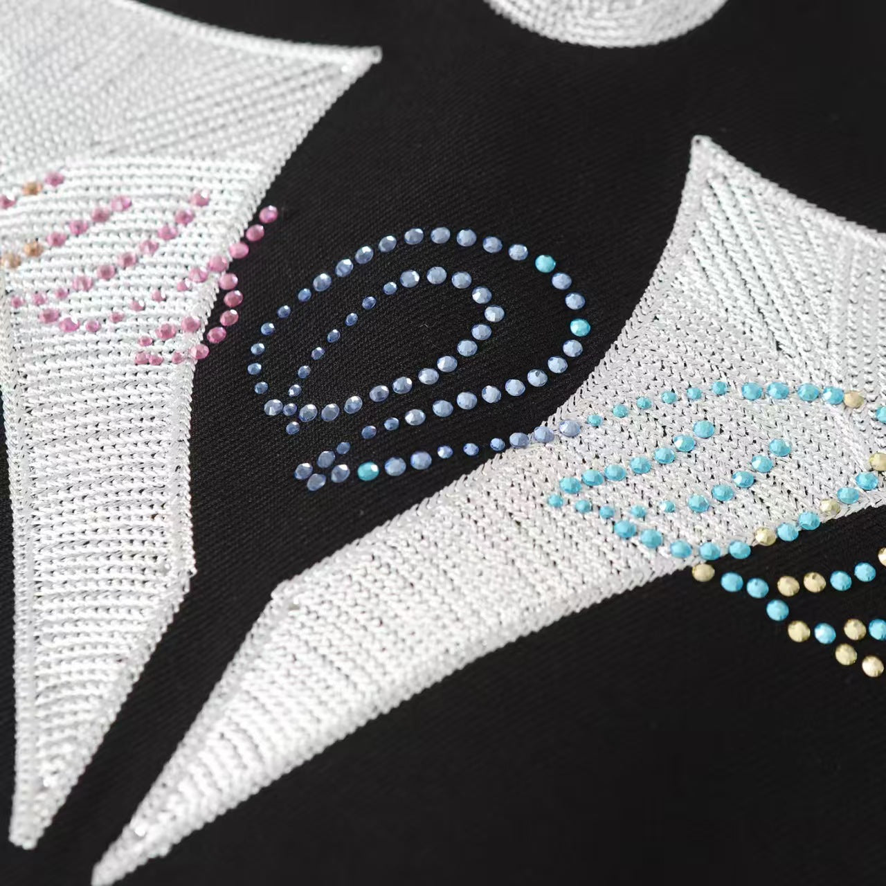 Colored diamond hot stamping baseball jacket