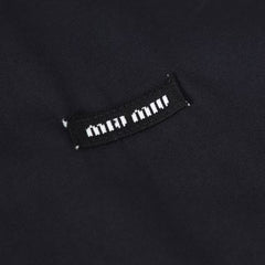 Logo Brown Stripe Fake Two piece Long Sleeve
