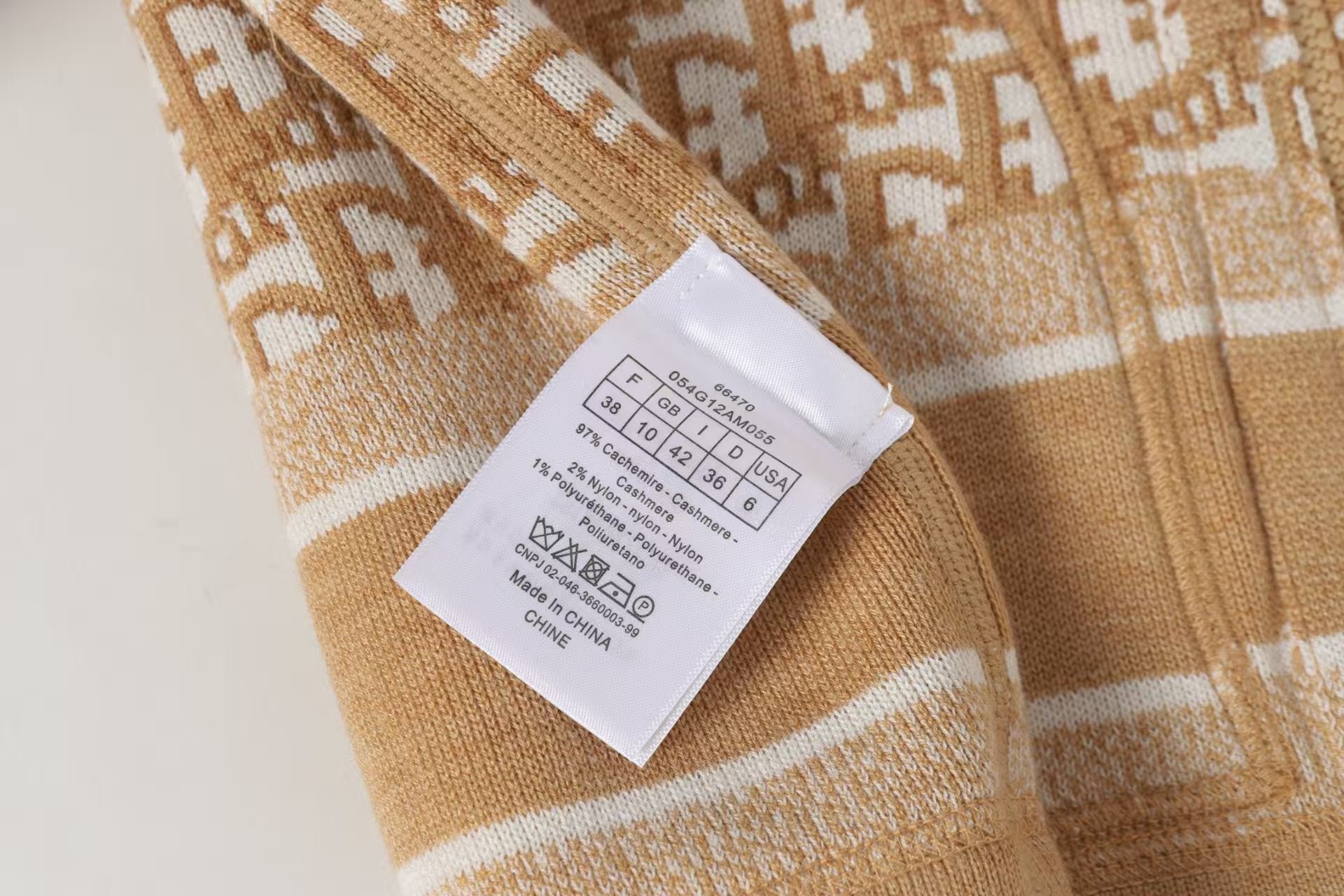 Old flower double-sided cashmere sweater