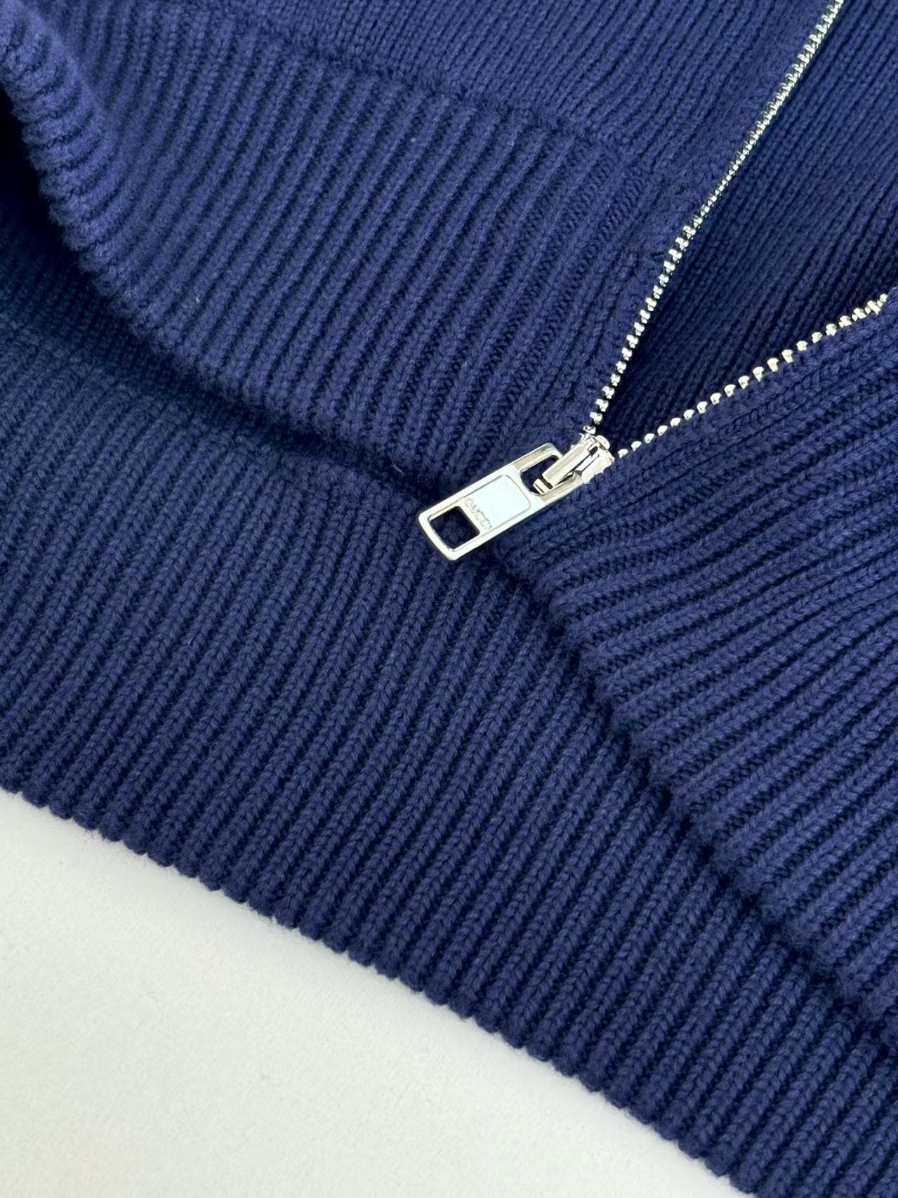 Embroidered patchwork woolen zipper jacket