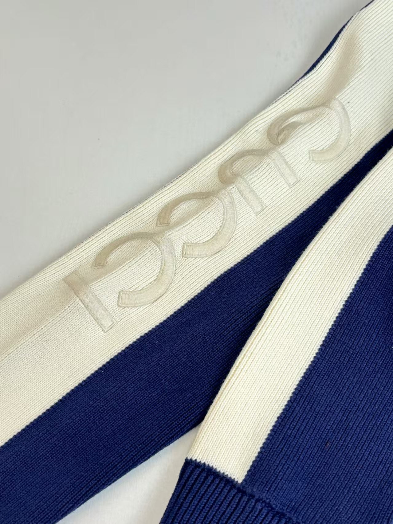 Embroidered patchwork woolen zipper jacket
