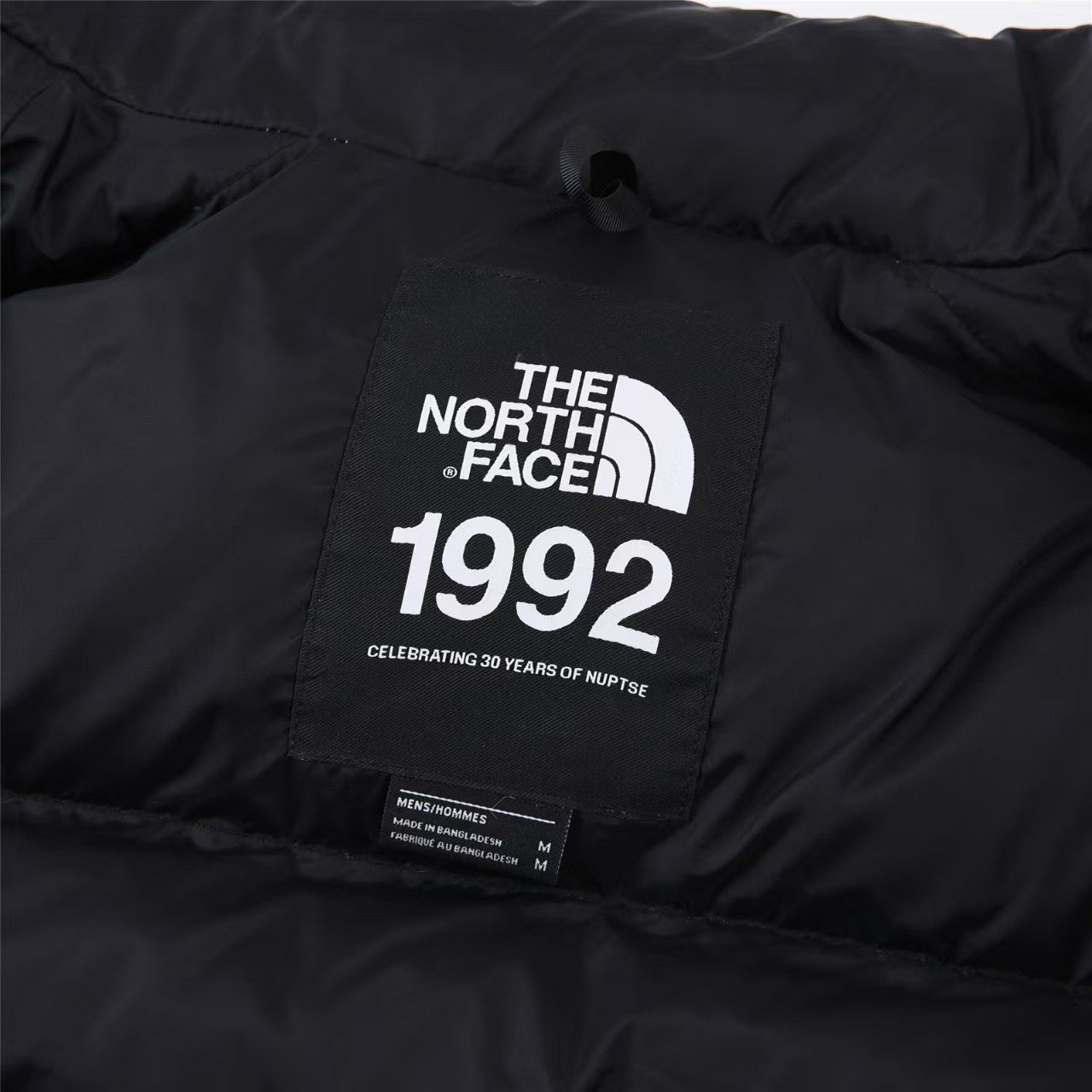 Cloud printed black down jacket
