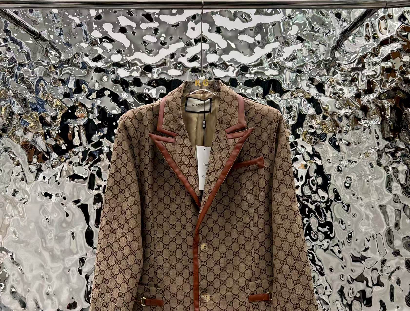 New women's jacquard leather patchwork jacket