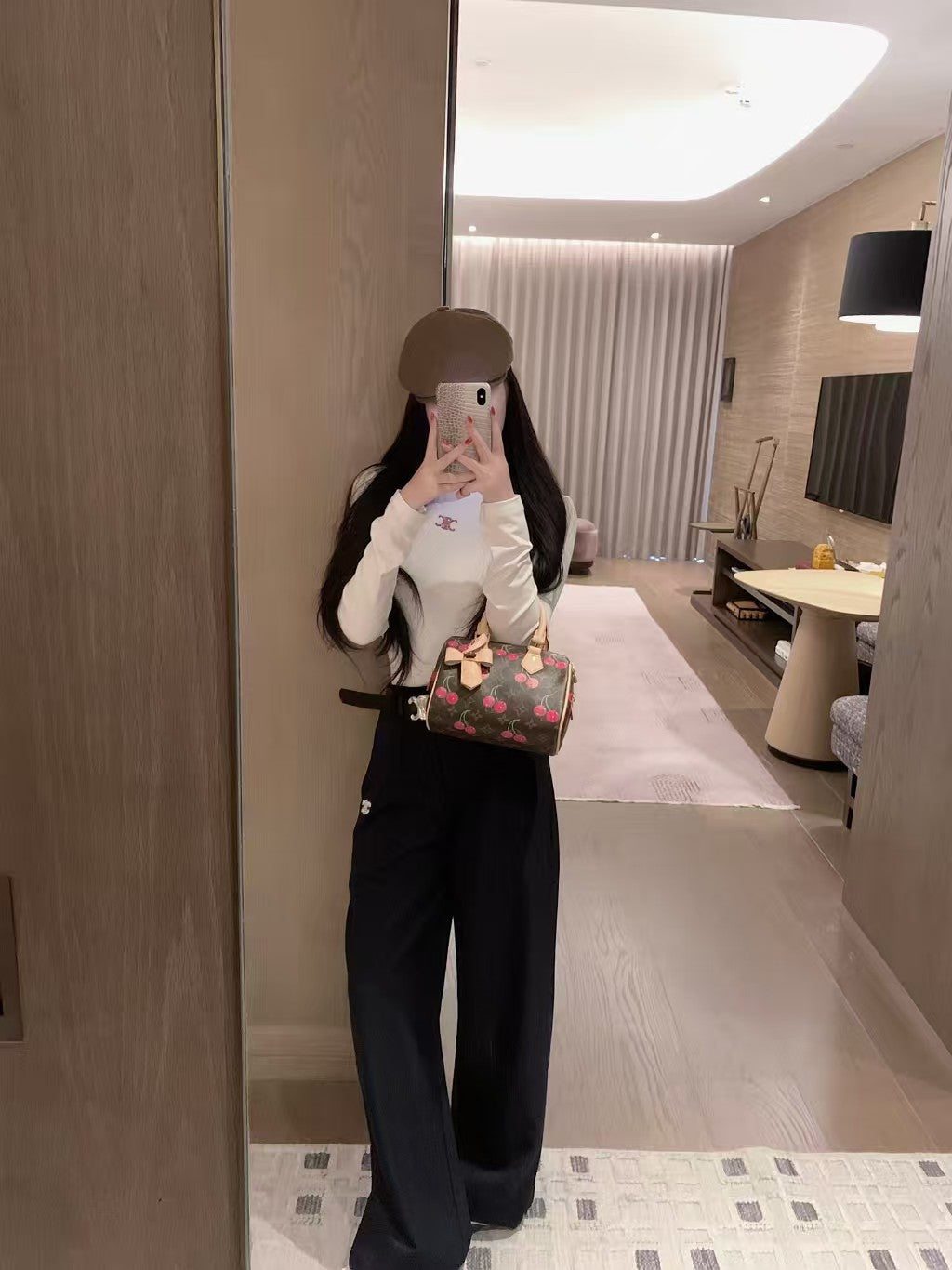 Women's embroidered trousers (with belt included)