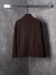 Embroidered fleece zipper jacket jacket