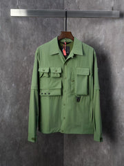 Multi pocket detachable sleeve multifunctional outdoor jacket jacket