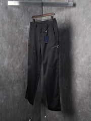 New embroidered pocket zipper work pants
