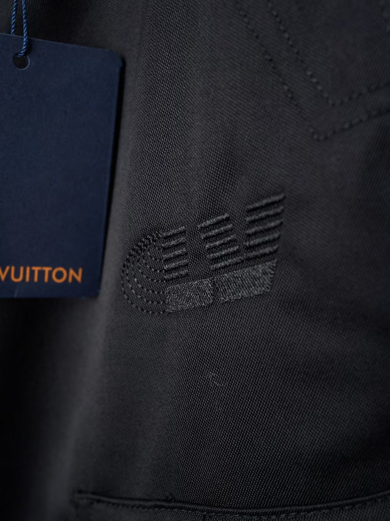 New embroidered pocket zipper work pants