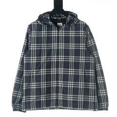 New plaid hooded jacket jacket
