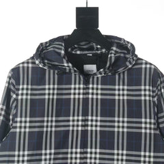 New plaid hooded jacket jacket