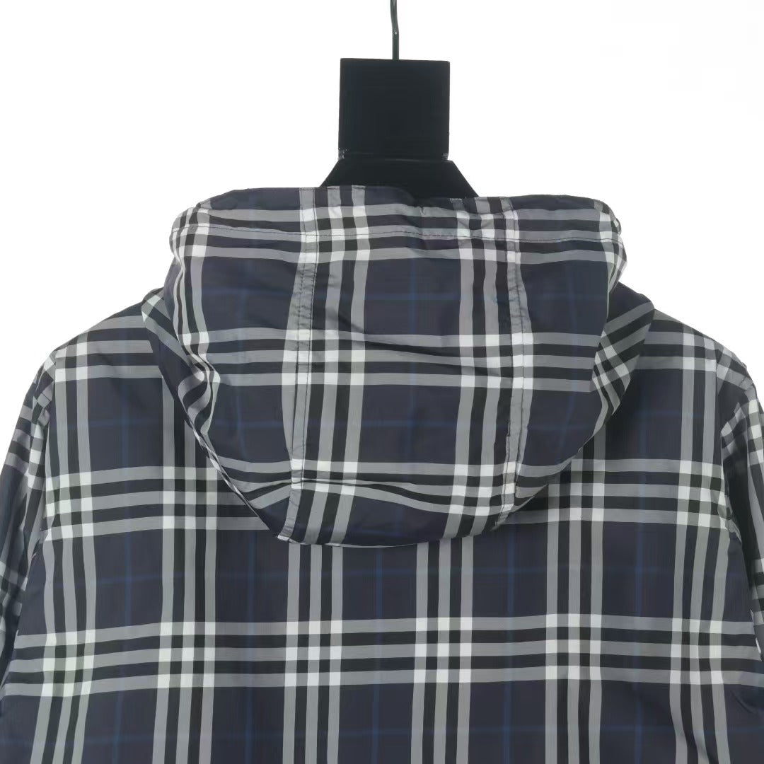 New plaid hooded jacket jacket