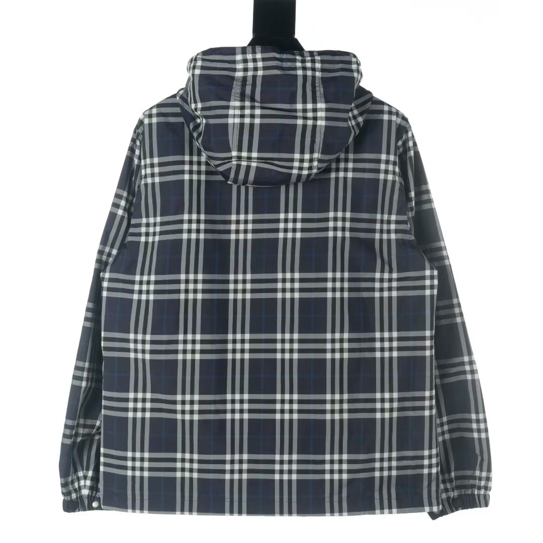 New plaid hooded jacket jacket