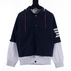 New detachable splicing jacket hooded jacket