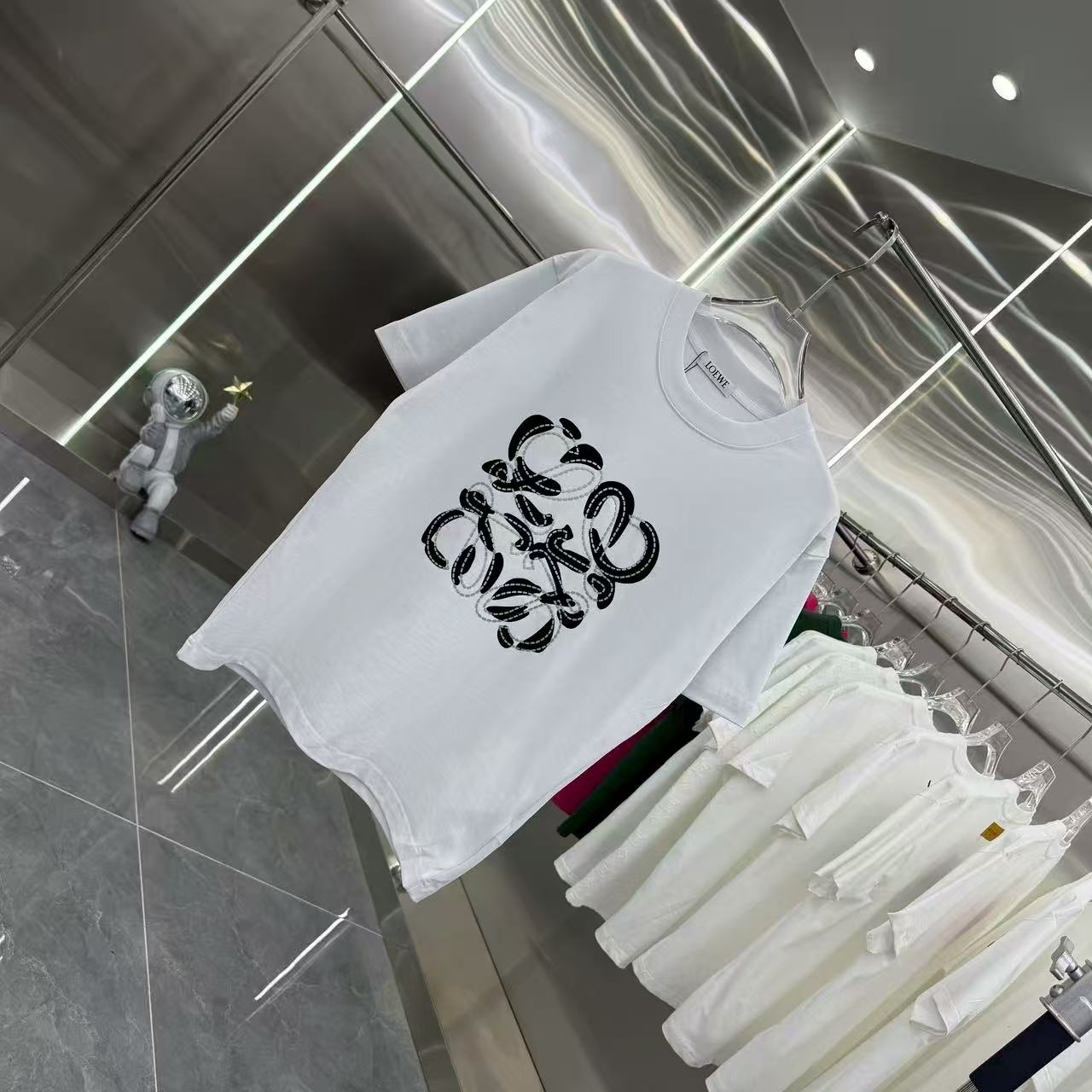 New round neck short sleeved plush short sleeved T-shirt