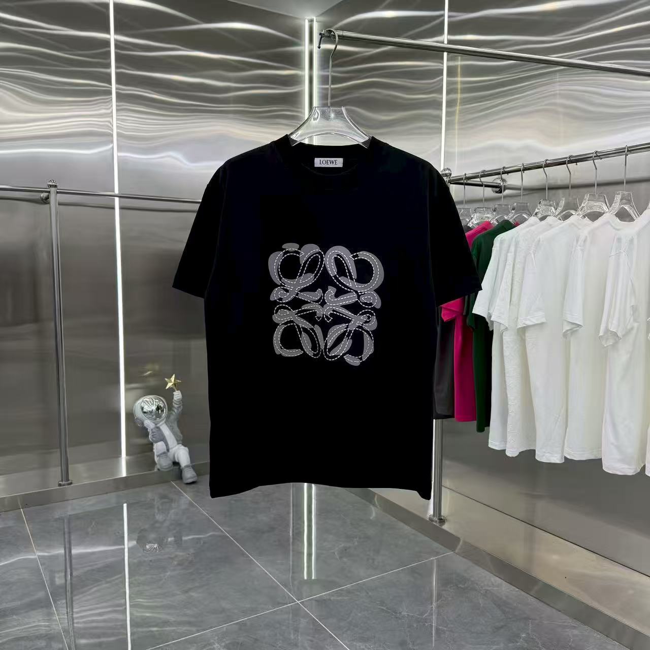 New round neck short sleeved plush short sleeved T-shirt