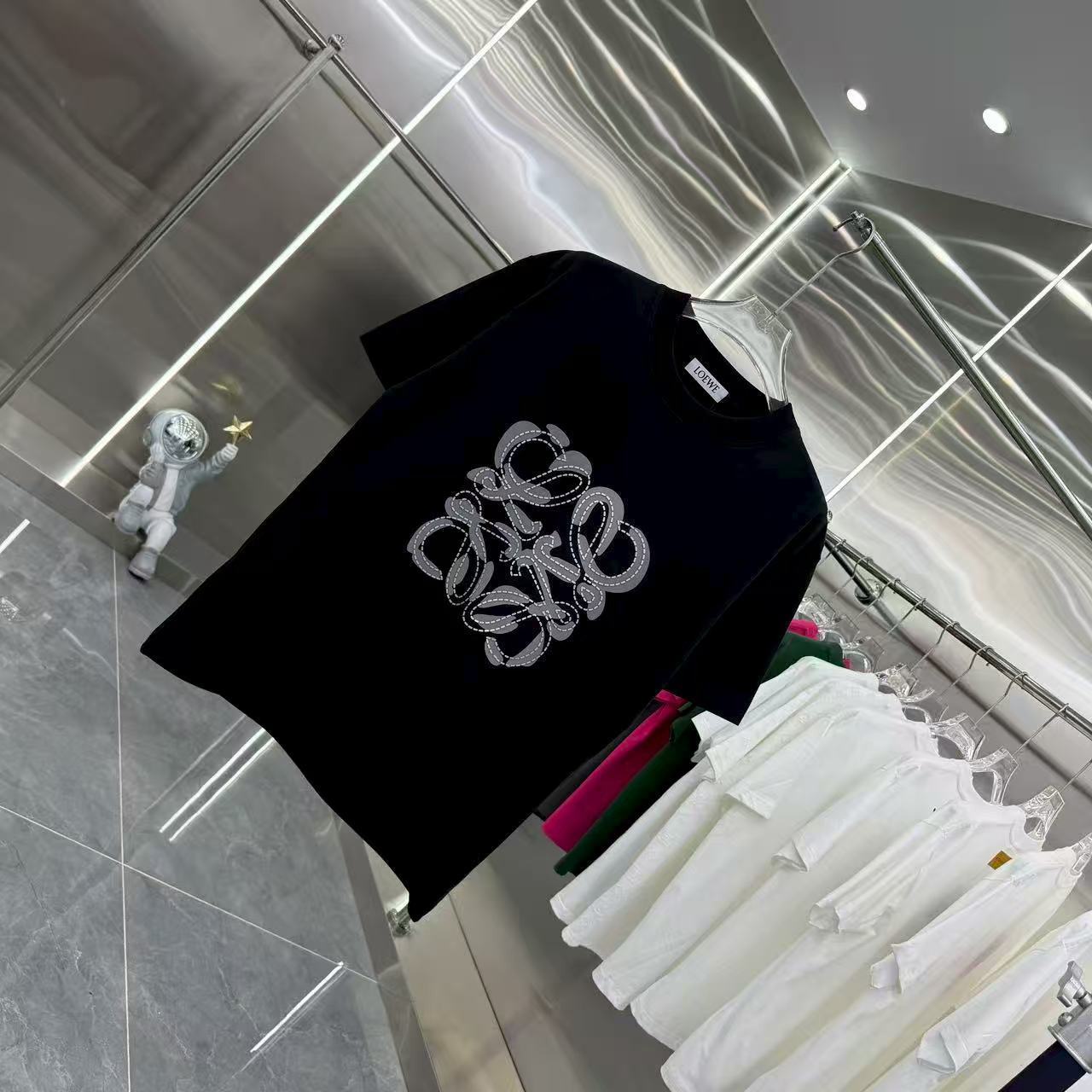 New round neck short sleeved plush short sleeved T-shirt