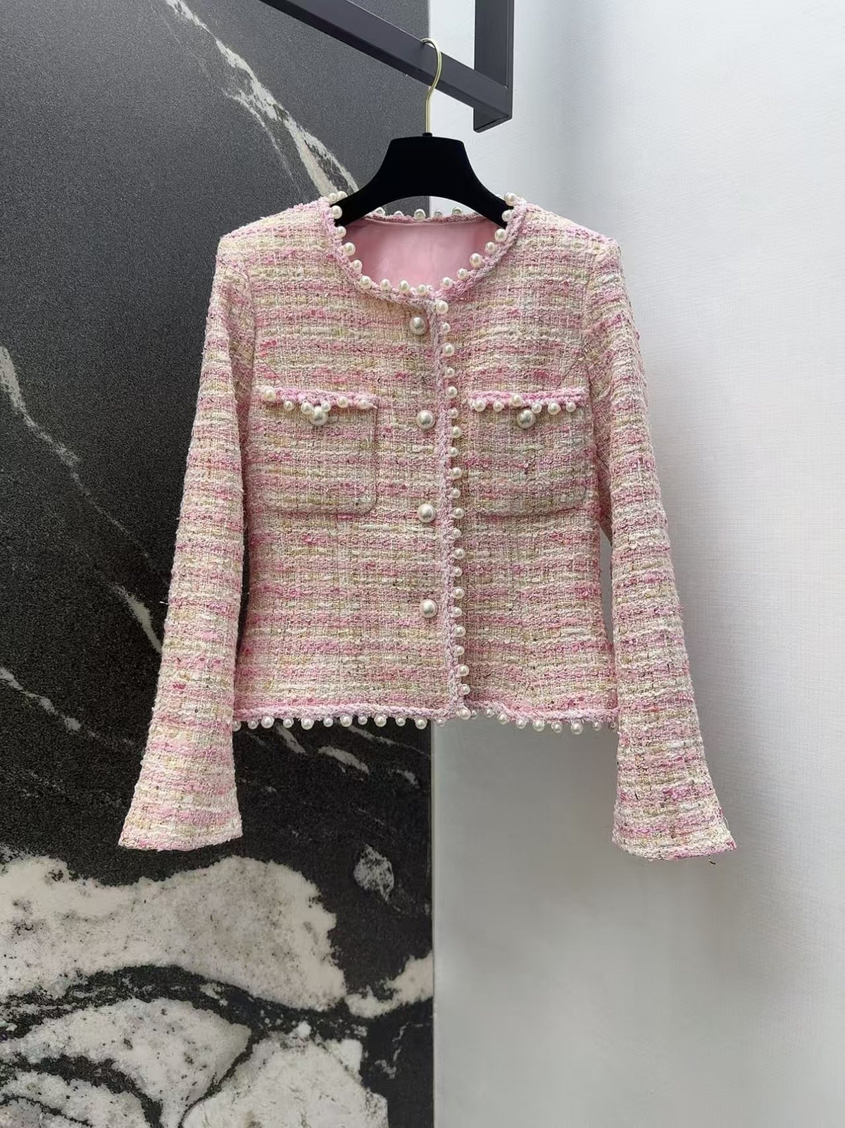 Woven woolen woolen woolen coat