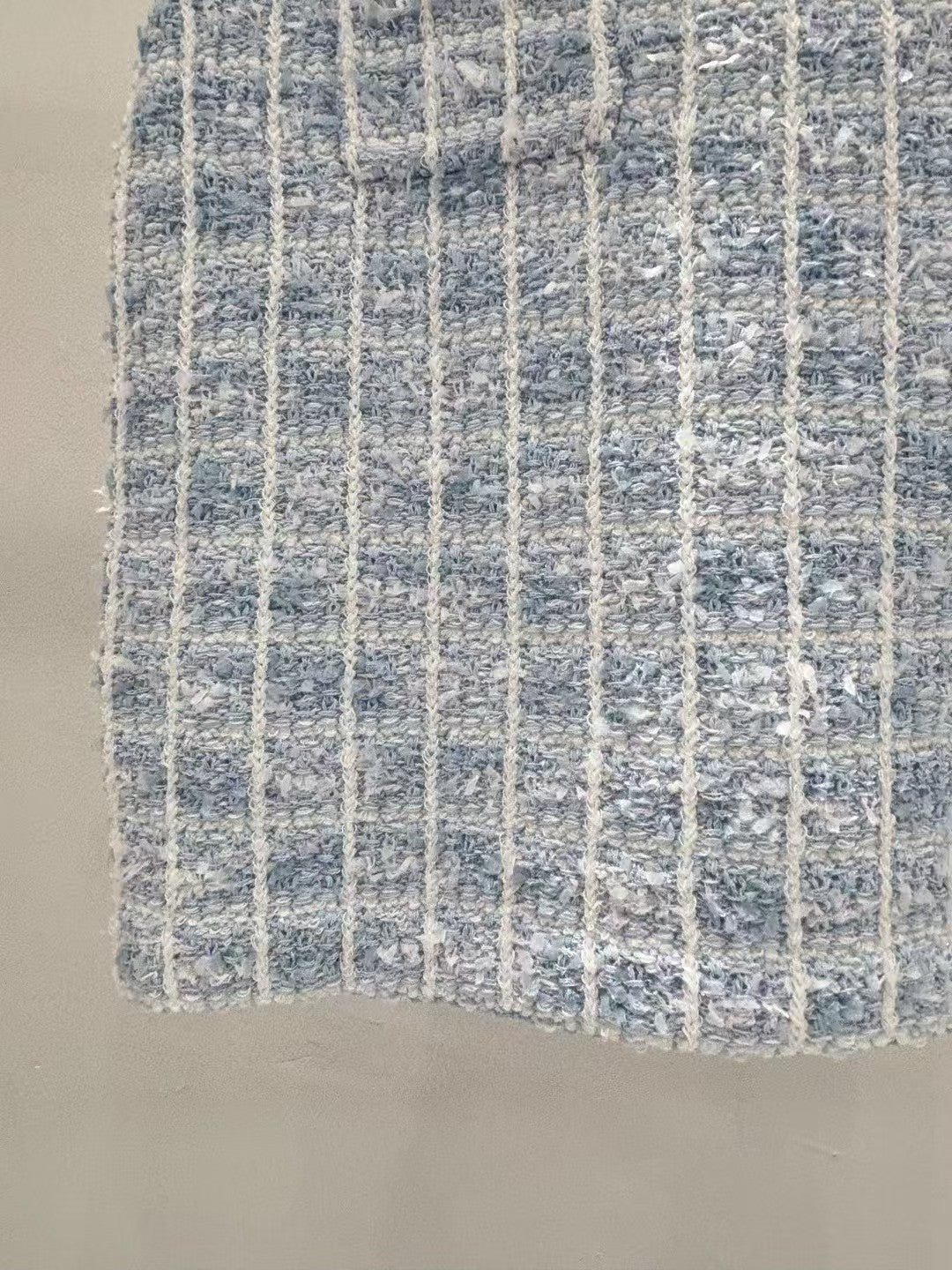 New blue mixed color nail bead knitted half skirt