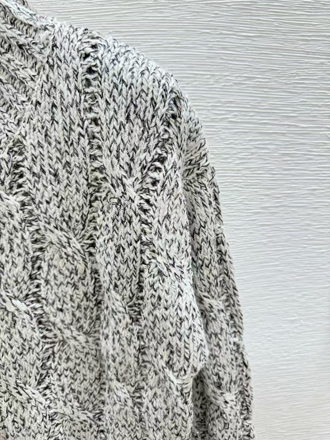 Hook flower cashmere jacket
