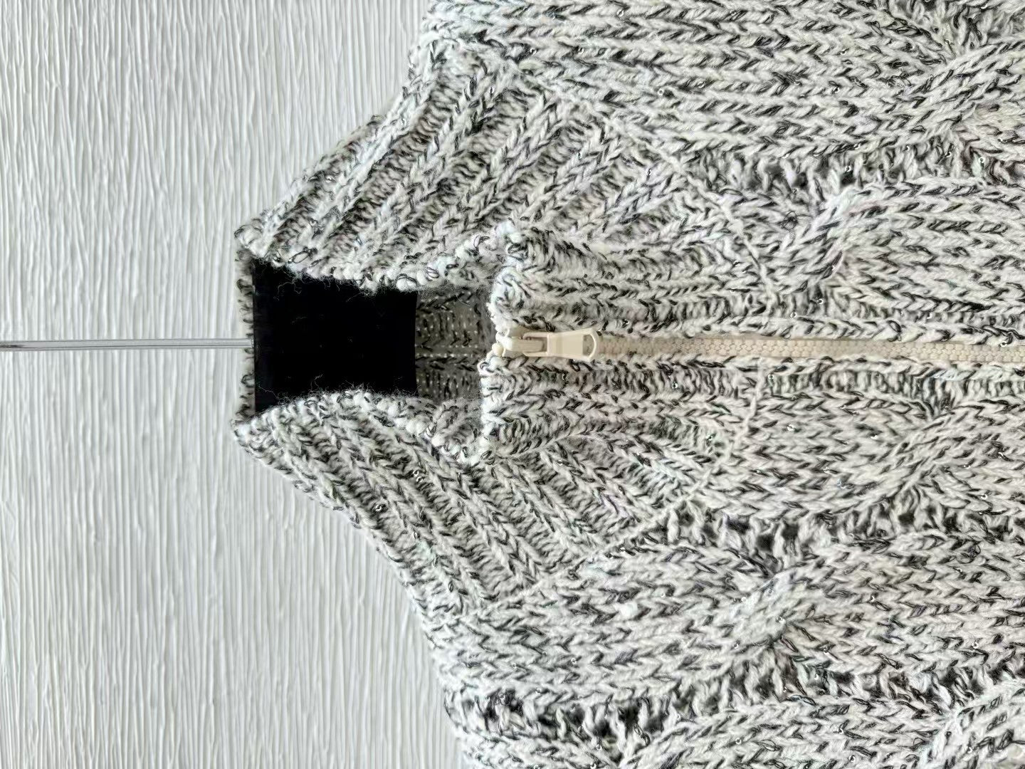 Hook flower cashmere jacket