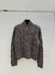 Hook flower cashmere jacket
