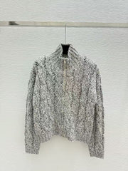 Hook flower cashmere jacket