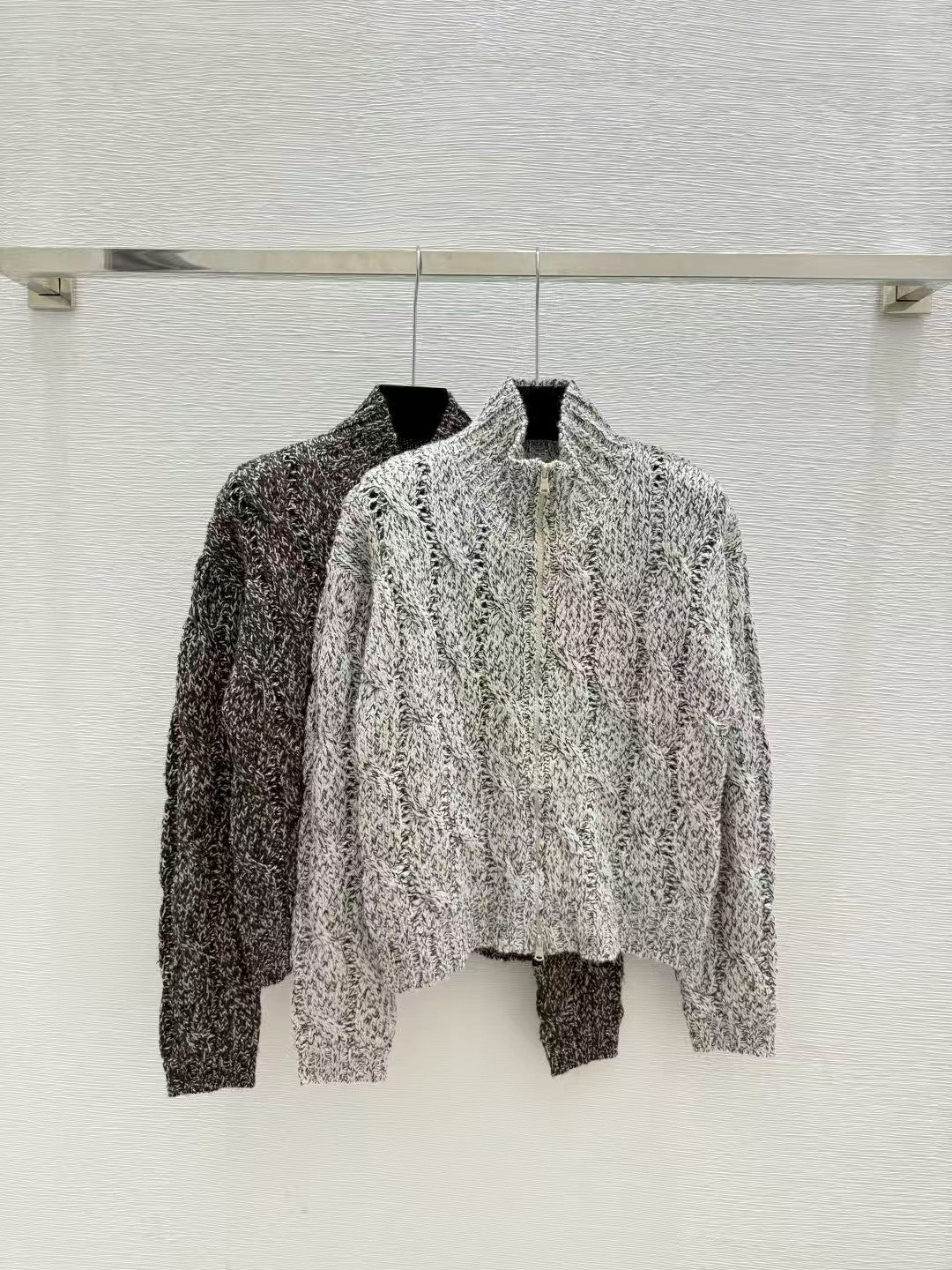Hook flower cashmere jacket