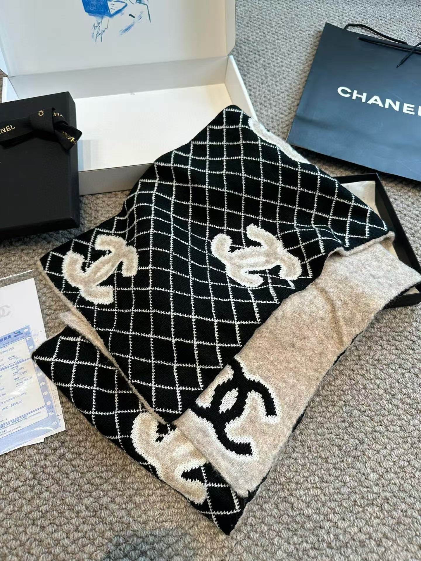 New embroidered scarf