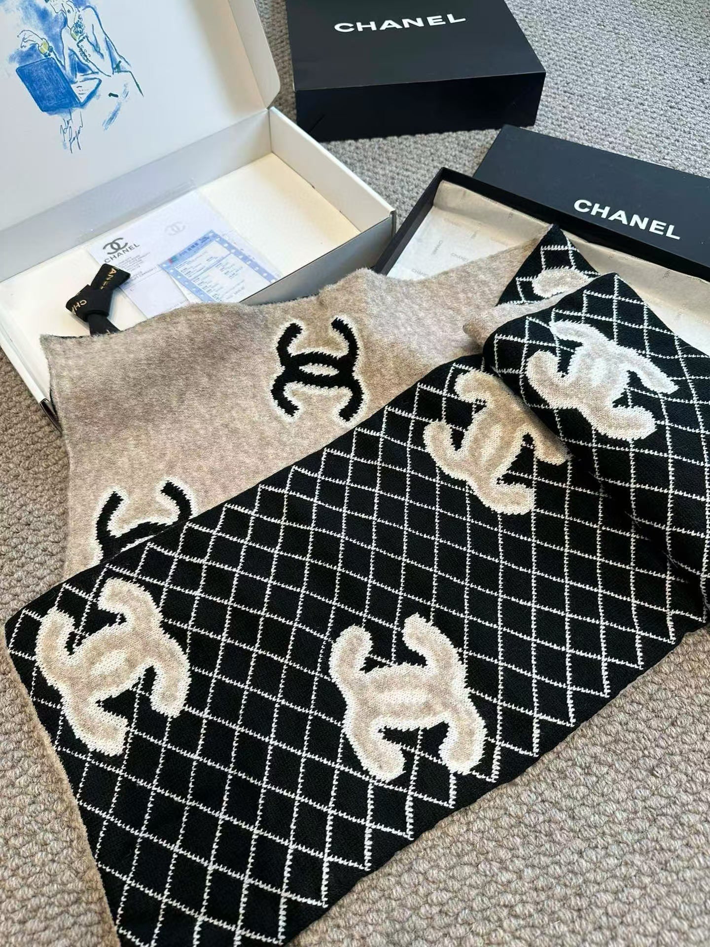 New embroidered scarf
