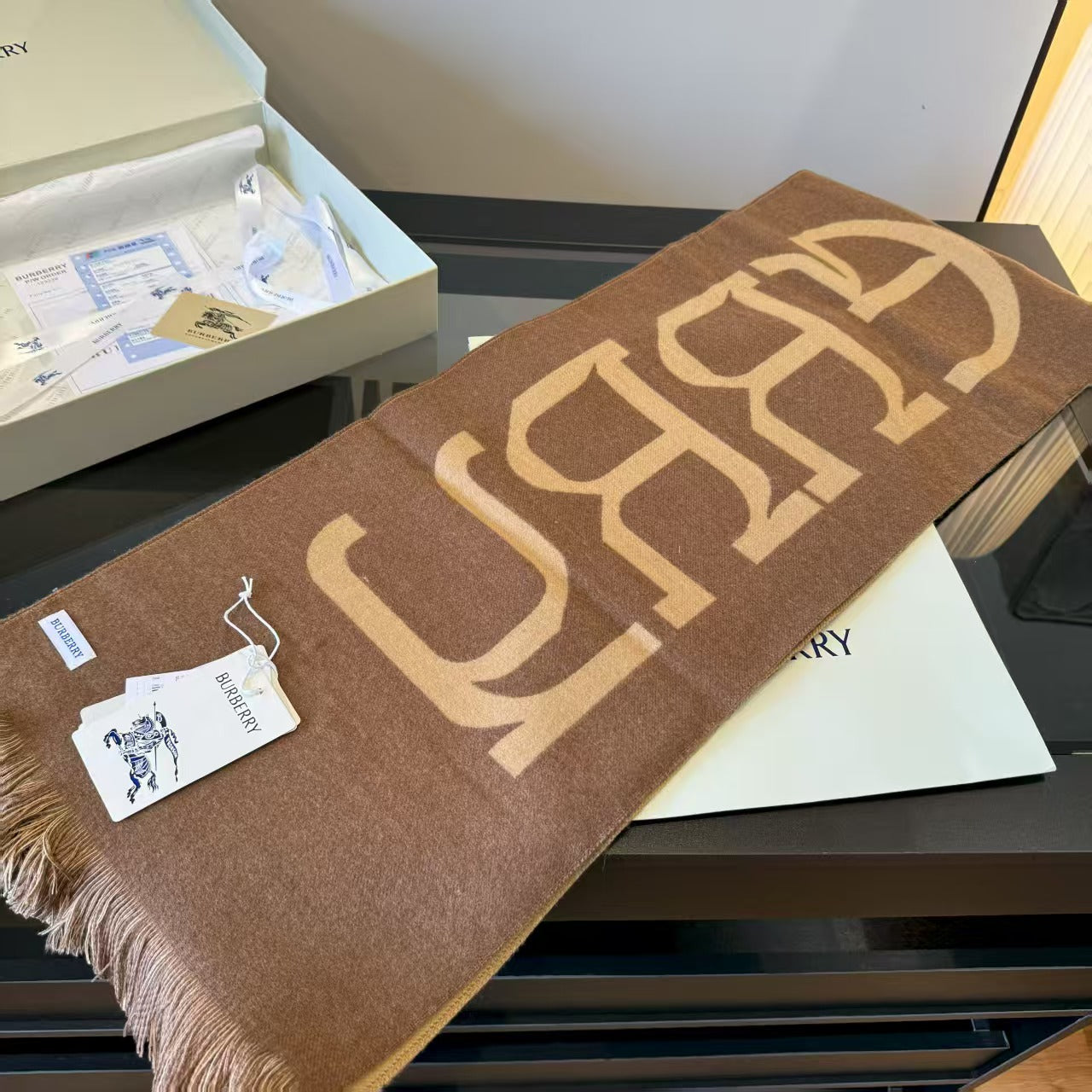 New double-sided two tone scarf