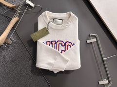 New towel embroidered long sleeved sweater