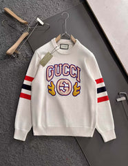 New towel embroidered long sleeved sweater