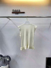 New Knitted Top Short Cake Half Body Two Piece Set