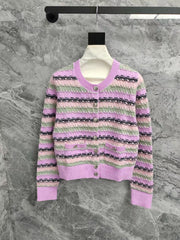 New V-neck Knitted Cardigan