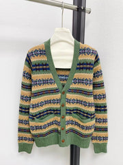 New V-neck Knitted Cardigan