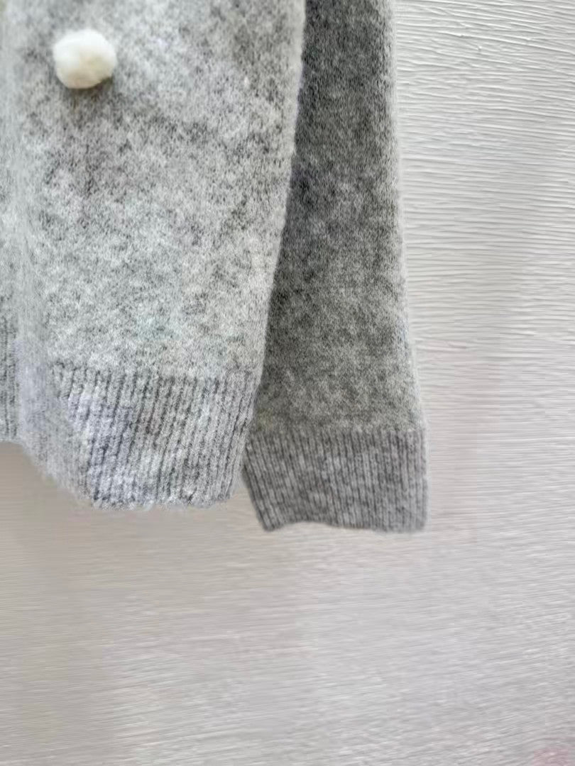 New Knitted Flower Knitted Cardigan